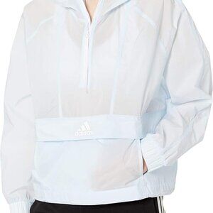 Adidas Sky Blue Hooded Jacket- S